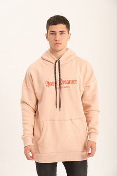 Hoodie Dreamer oversize salmon - tienda online