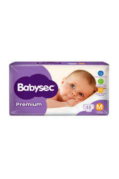 BabySec - Pañal Premium Hiper - Mediano - 48 Unidades