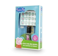 DISNEY ESMALTE + 2 PLANCHAS DE STICKERS PEPPA PIG