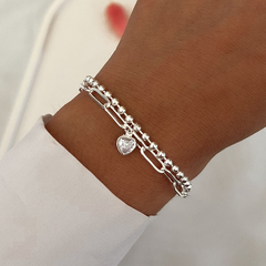 Pulsera Alma Corazón Cubic