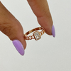 Anillo Cubic Chain Rose T.17