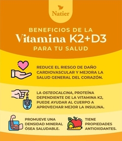 Vitamina K2 + D3 - Natier - comprar online