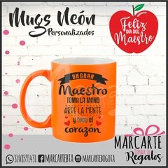 Mug Neon Día Del Maestro - comprar online