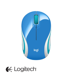 MOUSE MINI INALAMBRICO LOGITECH M187 (AZUL)