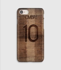 tu nombre y numero wood style - selección argentina