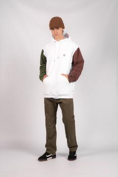 HOODIE COPY BLANCO/MARRON - comprar online