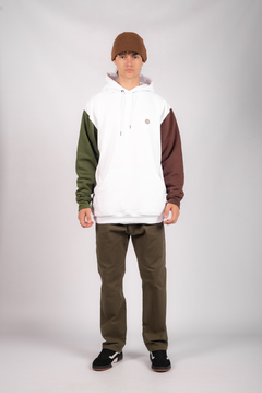 HOODIE COPY BLANCO/MARRON