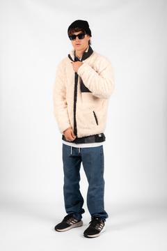 Imagen de JACKETS FLEECE BEIGE/NEGRO