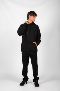 HOODIE EMBOSSED CREW NEGRO