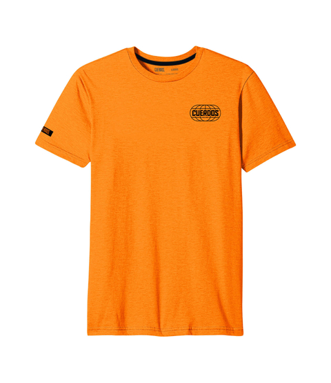 Camiseta naranja algodón peinado marca Gildan | PstyleC