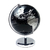 GLOBO TERRAQUEO 14 CM BASE METAL NEGRO PLATA 140M CR.42282