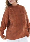 Sweater C/Trenzas y 8 Central Over (ARA827)