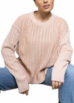 Sweater Doble Trencitas C/Corazones en Lateral (ARA811)