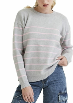 Sweater Rayada C/Botones Lateral (2425010)