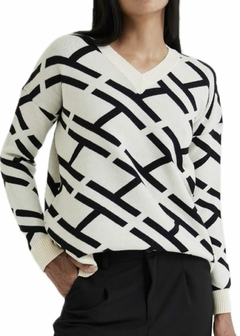 Sweater Escote V Jacquard H (2425028)