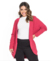 Cardigan Plus Size Em Tricot Canelado Pink