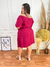 Vestido Curto Plus Size com Amarração no Busto Vinho