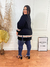 Cardigan Plus Size Preto com Listras