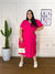 Vestido Midi Plus Size Magenta - comprar online