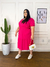 Vestido Midi Plus Size Magenta na internet