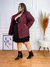 Casaco Feminino Plus Size em Suede Bordô na internet