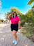 Blusa Feminina Plus Size Alongada Pink