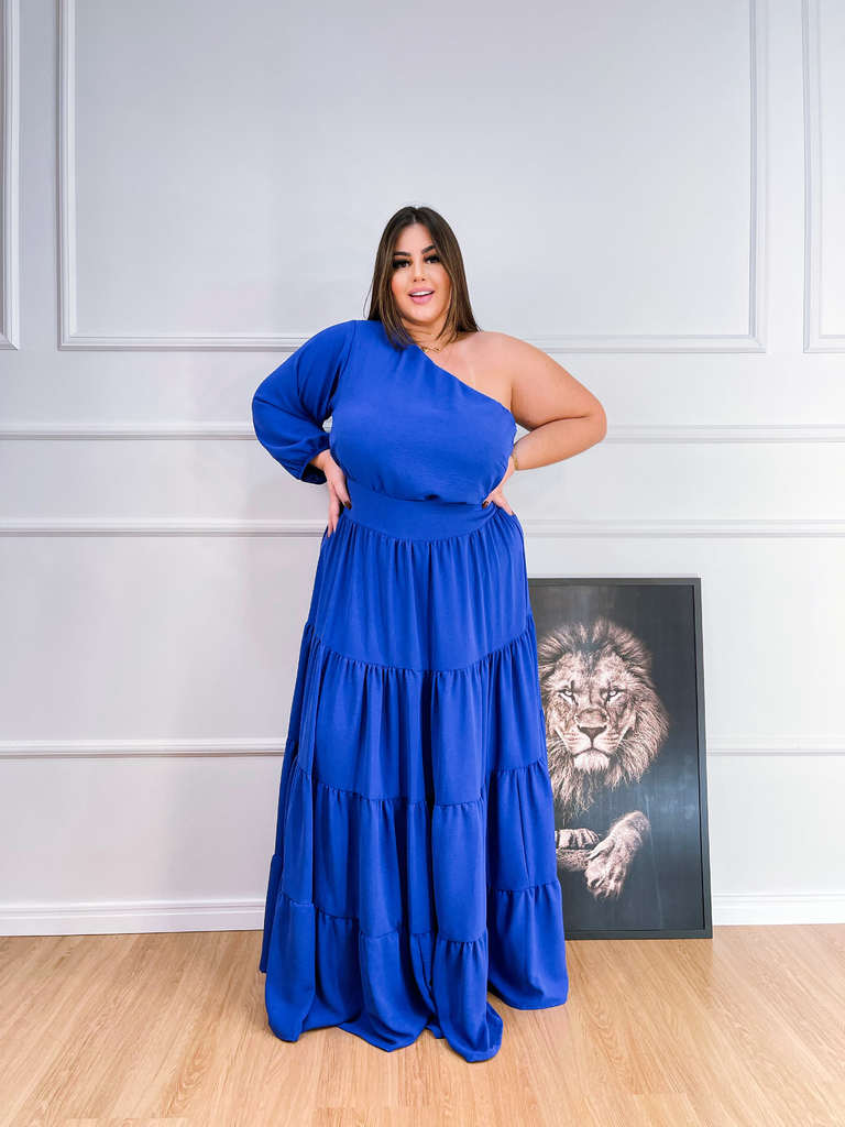 Vestido ombro a hot sale ombro plus size