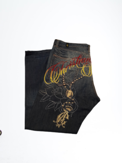Pantalon Jeans Ancho Importado Bordado Vintage en internet