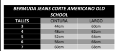 Bermuda Jeans Corte Americano TDK - tienda online