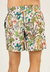 Shorts Areia Branca Resort Floral Verde