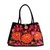 Bolsa De Praia Areia Branca Bordada Floral Gipsy Preta