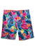 Shorts Areia Branca Menino Floral Azul Estampado (ATACADO)