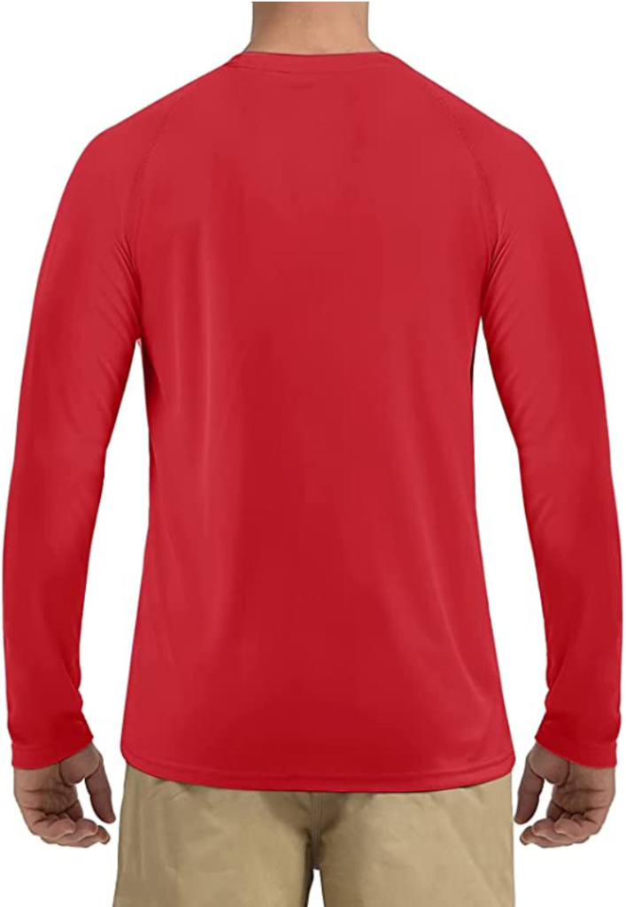 Camiseta Areia Branca BIO Protect Uv 50+ Manga Longa Vermelha