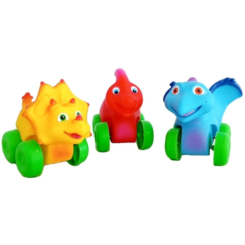 Auto Dinosaurio Soft Goma Para El Agua Chanchy Toys