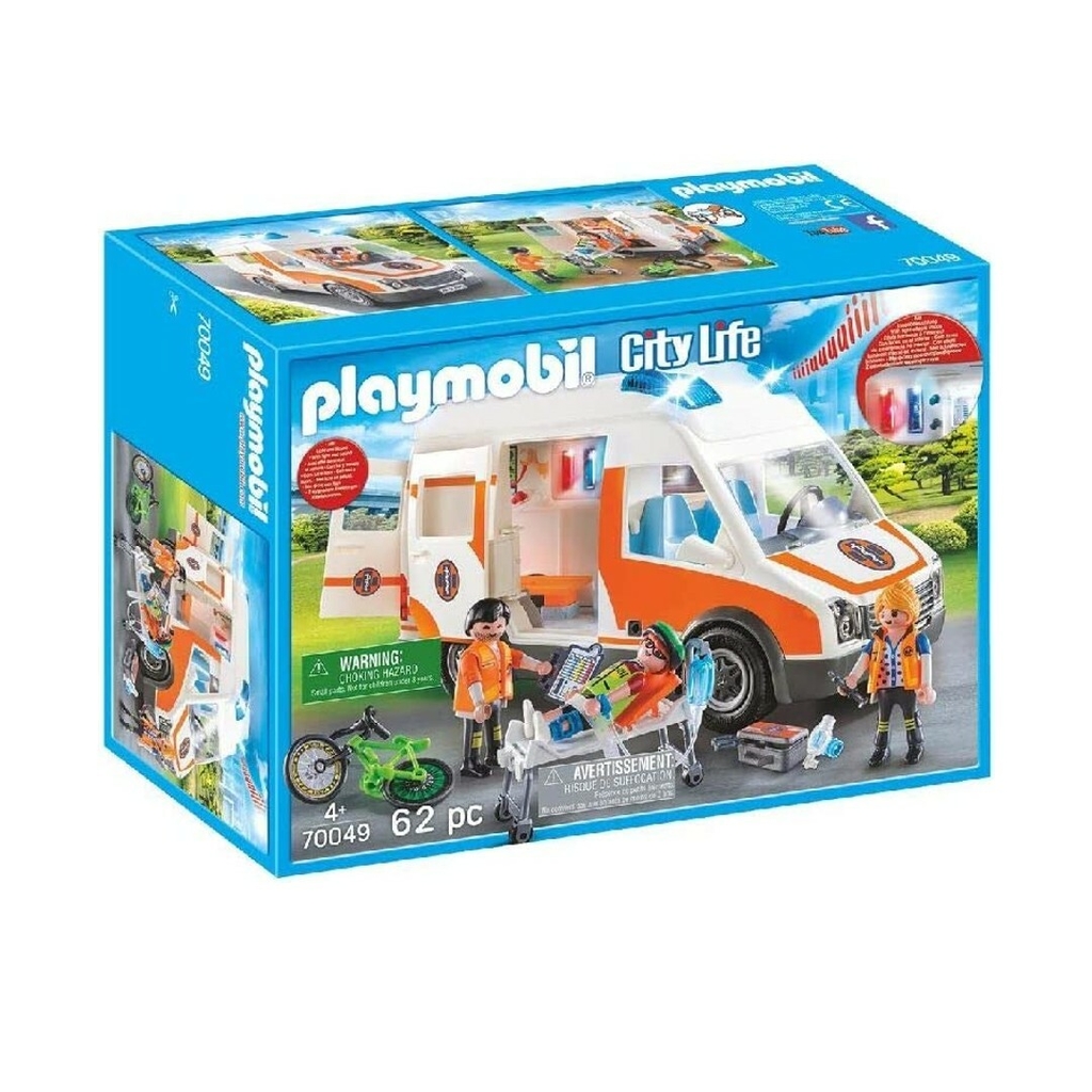 Playmobil City Life Ambulancia de Rescate con Luces 70049