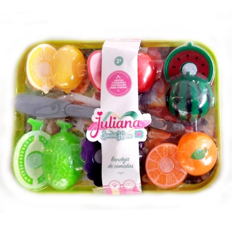 Set de Frutas y Verduras con bandeja Juliana Sweet Home SISJUL041