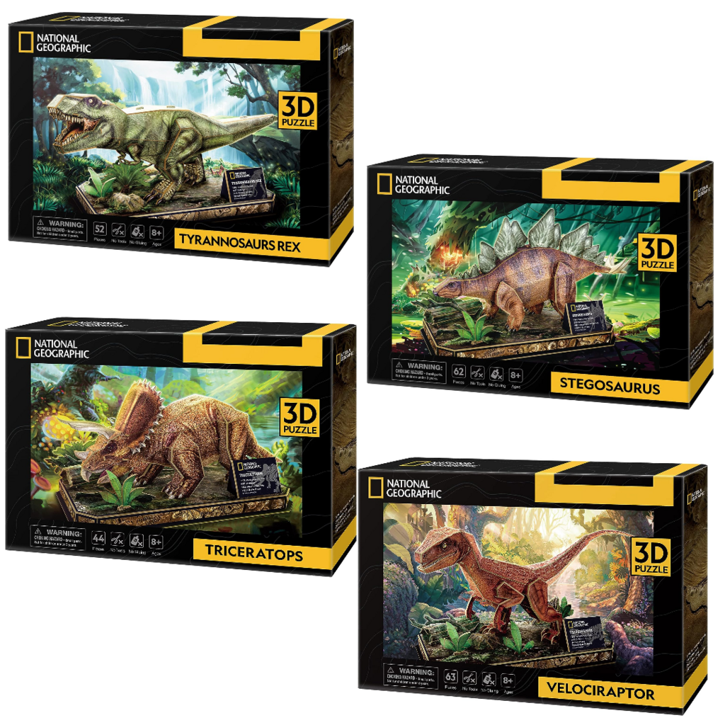 National Geographic - Puzzle 3D de dinossauros, brinquedos e jogos de  dinossauros ㅤ, Vivendo e crescendo