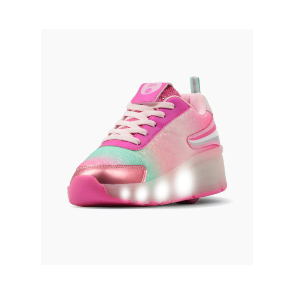 Zapatillas Rollers Super Stars Rosa con Luces Art. ROLL692