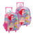 Mochila Con Carro 12" Princesas Wabro Sirenita 81601