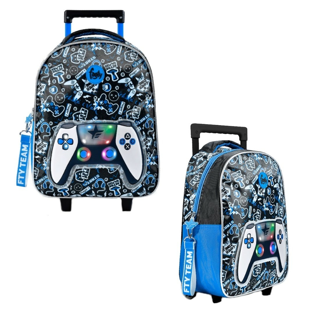 Mochila Footy Game Con Carro 14 Con Luz Led 1758