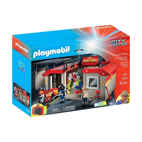 Playmobil Estación De Bomberos Portátil City Action 5663