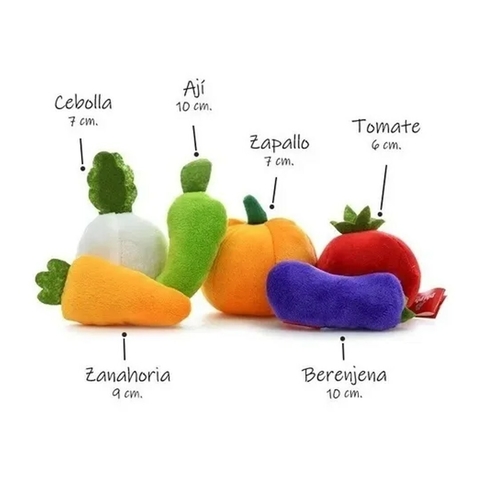 Juguete Cartera Frutas y Verduras Peluche Phi Phi Toys 2641