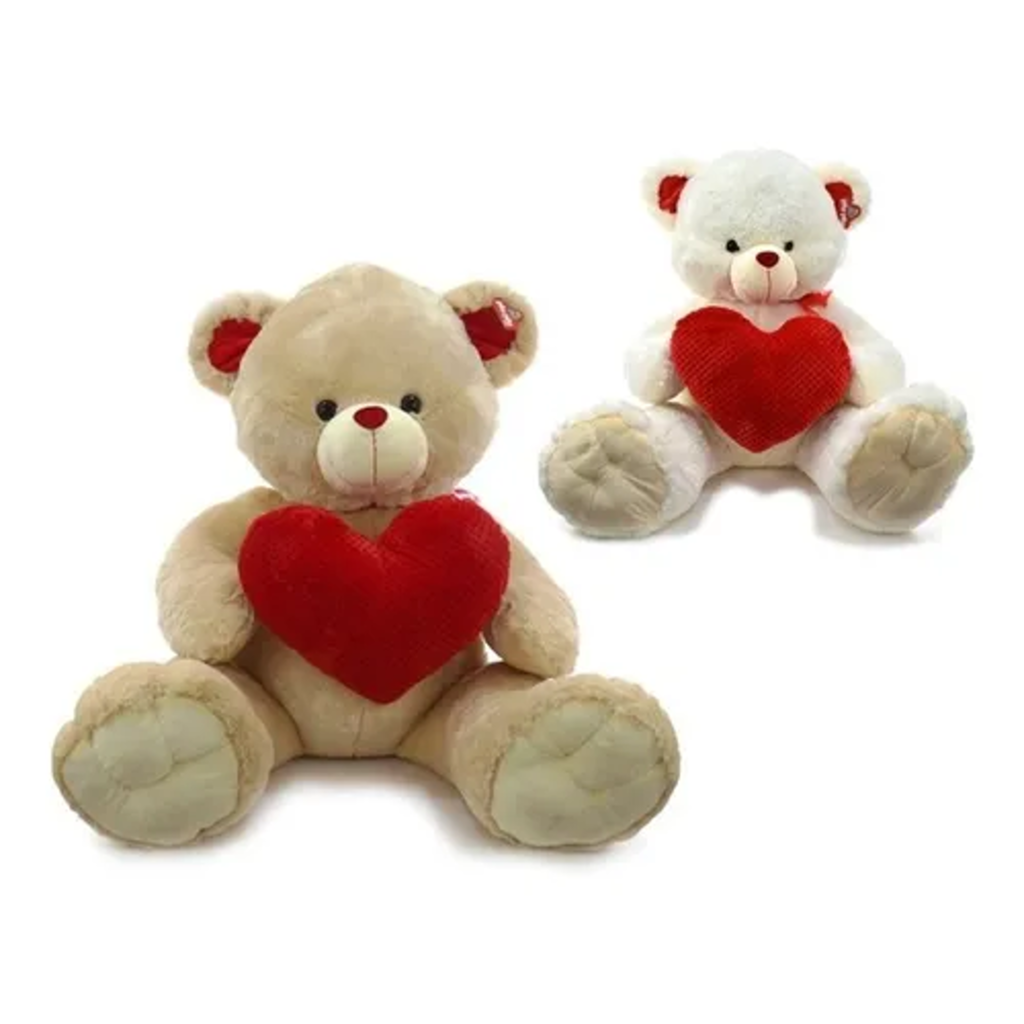 Oso Peluche Sentado Con Corazón Tramado Phi Phi Toys 5726