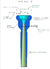 Technical Draw of a trumpet mouthpiece