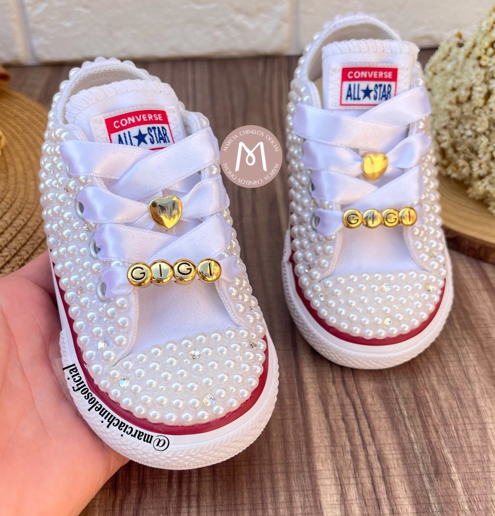 All star cheap infantil dourado