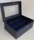 Porta Joias Organizador de Bijuterias Azul Marinho Grande com Vidro na Tampa - loja online