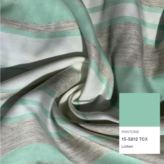 Açucena Striped - Natural Linen/Mint Green/Off White Pantone® 15-5812 on internet