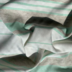 Açucena Striped - Natural Linen/Mint Green/Off White Pantone® 15-5812 - G. Vallone Têxtil