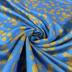 Maitê Estampado - Azul/Amarelo