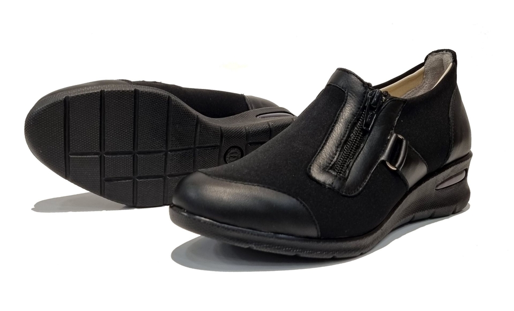 Zapato Lycra cuero invierno cierre elastizado cómodo 335